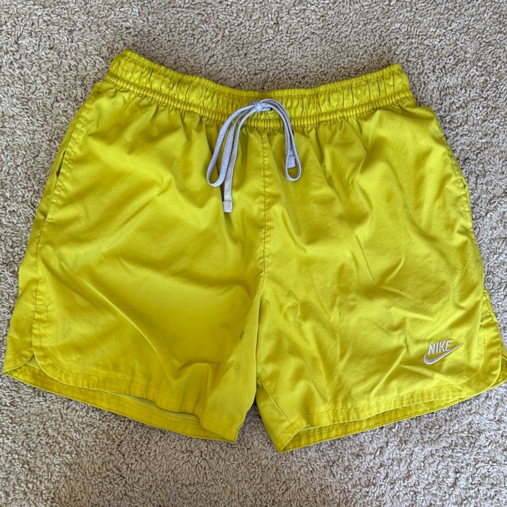 Nike Men's Vibrant Yellow Athletic Shorts
